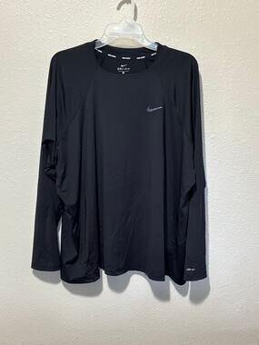 Men’s Nike Swim Black Dri-FIT Long Sleeve Rash Guard UPF 40+, size 3X